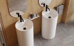 Besco Lumen umywalka wolnostojąca + syfon chrom UASLWO
