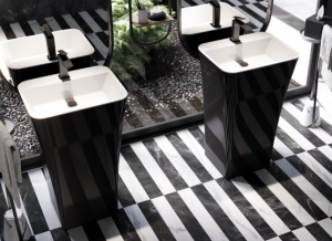 Besco Assos S-Line B&W umywalka wolnostojąca UMDAPWOBW