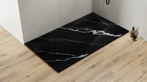 Besco Vexo Marble Black brodzik prostokątny 100 VMB10080P