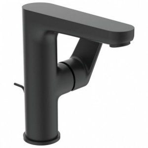 Ideal Standard Cerafine O Bateria umywalkowa z korkiem czarny mat BC703XG