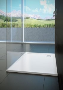 Ronal Tracy Brodzik prostokątny 120x90 cm biały WAA9012004