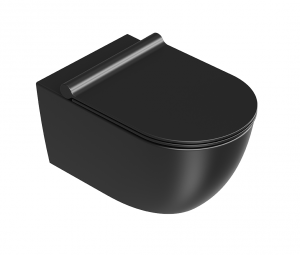 Catalano Colori/Sfera Silentech® Zestaw miska WC wisząca z deską wolnoopadająca i mocowaniem czarny mat 0511550022 + 5SCSTPNS + 5KFST00/9056060000