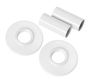 Termix Zestaw maskujący z dwoma rozetami okrągłymi do grzejników łazienkowych ZESTM2OBI biały