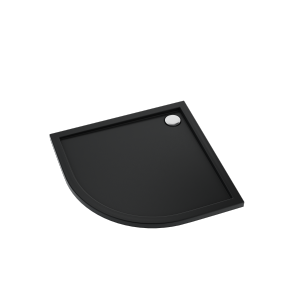 Schedline Brodzik akrylowy Sharper Black Mat 80x80x4,5 cm R55, półokrągły, Gwarancja 7 lat 3S.S2O-8080/C/MG