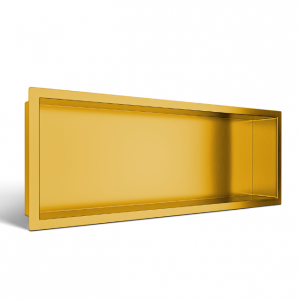 Balneo WALL-BOX ONE Gold Półka wnękowa ze stali nierdzewnej złota 60x20x10 cm B0101030310-3