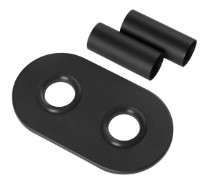 Termix Zestaw maskujący z rozetą owalną do grzejników łazienkowych ZESTMCZ czarny