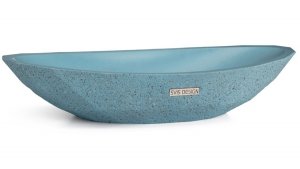 S.V.I.S. Design UMYWALKA 60 CM DIAMOND SANDBLASTED - ŚREDNI KOBALTOWY, BEZ DEKORU, LAKIER MATOWY