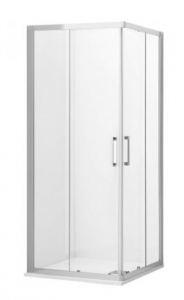 Kerasan NoLita Drzwi prysznicowe przesuwne narożne 100x200 cm z powłoką EasyClean, profile chrom szkło przejrzyste 745706