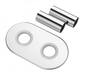 Termix Zestaw maskujący z rozetą owalną do grzejników łazienkowych ZESTMCH chrom