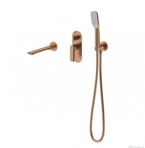 Vedo Aletta Rosso Kompletny system wannowy podtynkowy III miedź szczotkowana VBA5243/SM