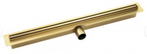 Laveo Slim odpływ liniowy 90 cm ruszt wąski złoty COSG90D
