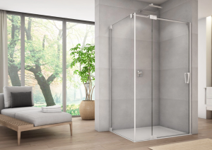 Ronal Sanswiss ścianka boczna 110x200 cm, szkło przezroczyste, profile WHITE LINE biały mat CAT51100907