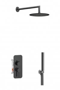 AQG zestaw prysznicowy podtynkowy Urban Flow ER236 Gun Metal 19URFER23612
