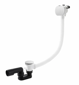 Vedo CLICK II Przelew wannowy z korkiem typu klik-klak i funkcją napełniania wanny 70 cm 366C/70/BI biały mat