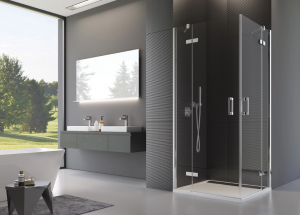 Ronal Sanswiss wejście narożne dwuczęściowe 75x200 cm, szkło satyna, profile chrom PUE2PG0751049