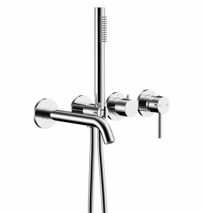 KFA MOZA CHROM zestaw wannowy podtynkowy z baterią 3-otworową 2-funkcyjną 503941100