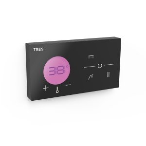 Tres SHOWER TECHNOLOGY ELEKTRONICZNY STEROWNIK TERMOSTATYCZNY PODTYNKOWY 3-DROŻNY SHOWER TECHNOLOGY BLUE EDITION-49288398