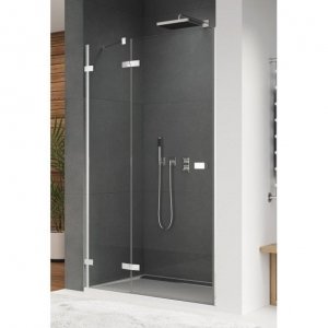 SanSwiss drzwi jednoczęściowe ze ścianką stałą w linii prawa 80cm ES13D0805007
