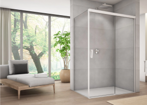 Ronal Sanswiss ścianka boczna 70x200 cm, szkło przezroczyste, profile WHITE LINE biały mat CAST0700907