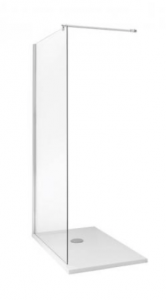 Kerasan NoLita Ścianka prysznicowa narożna 130x200 cm, profile chrom szkło przejrzyste 745807