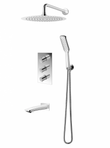 VEDO DESSO CROMO Kompletny system wannowo-natryskowy podtynkowy I TERMO deszczownica o śr. 300 mm VBD4231/30/CH/TERMO chrom