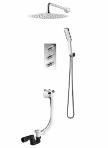 VEDO DESSO CROMO Kompletny system wannowo-natryskowy podtynkowy II TERMO deszczownica o śr. 250 mm VBD4232/25/CH/TERMO chrom