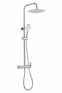 AQG System prysznicowy Nite Chrom z uchwytem Alpha, Deszczownica Atlas Ø 25 21NIR25ALA02