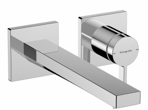 Hansgrohe Tecturis E Jednouchwytowa bateria umywalkowa ścienna podtynkowa z wylewką 22,5cm chrom 73051000