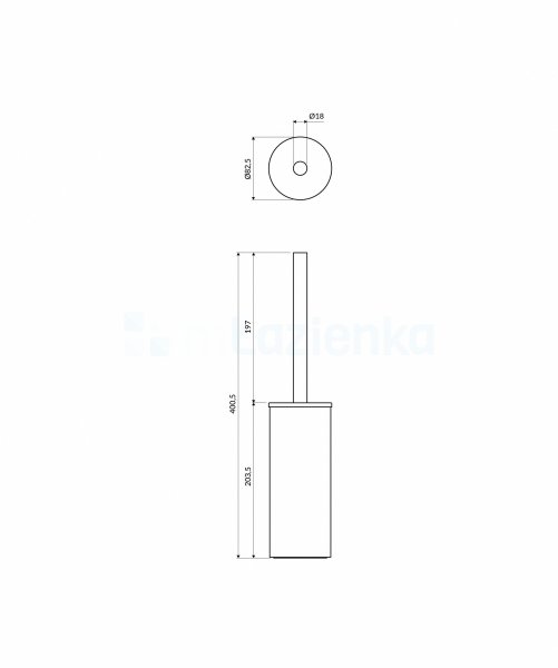 Omnires Modern Project MP60622GLB szczotka toaletowa 24H
