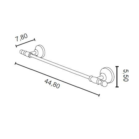   Gedy Allpe Perla wieszak Ścienny  45 cm złoto PE014/ZŁ