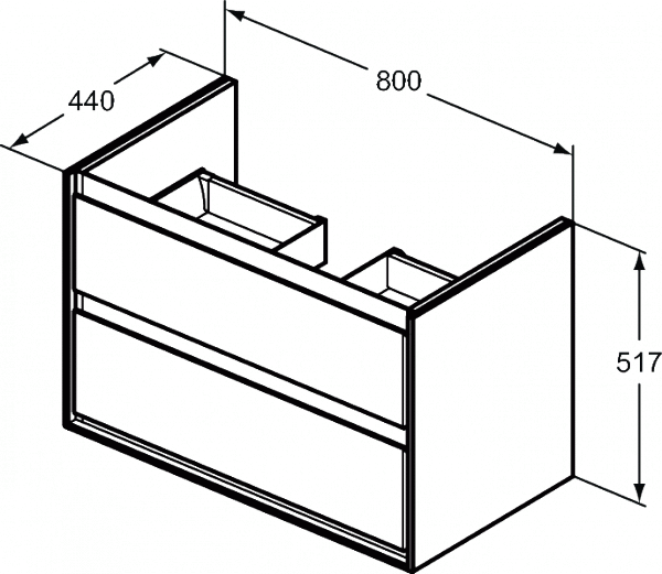 Ideal Standard Connect Air Szafka podumywalkowa 80 cm jasnoszare drewno E0819PS