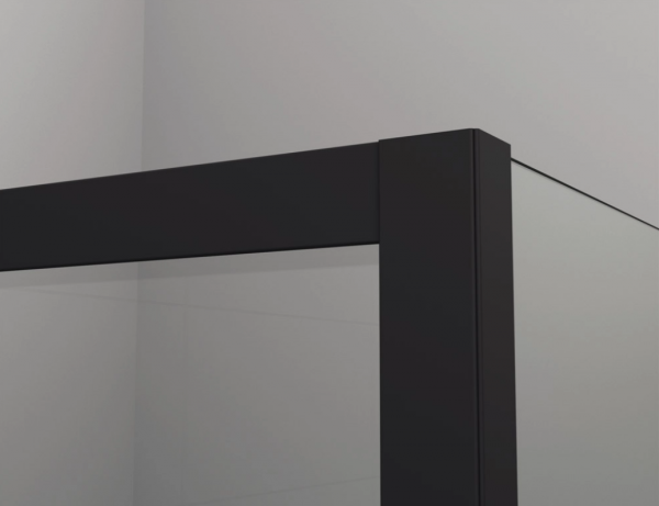 Ronal ścianka boczna 80x200 cm, szkło przezroczyste, profile BLACK LINE czarny mat SOLT208000607