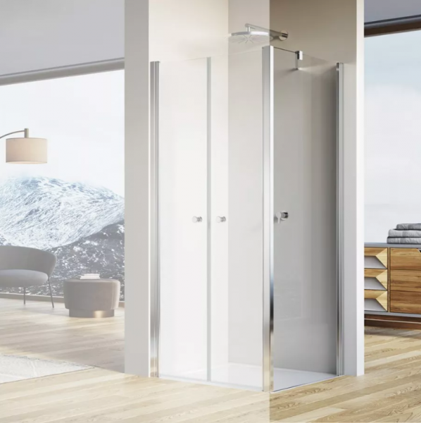Ronal Sanswiss Solino ścianka prysznicowa 90 cm boczna do drzwi srebrny połysk SOLT209005007