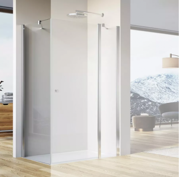 Ronal Sanswiss Solino ścianka prysznicowa 80 cm boczna do drzwi srebrny połysk SOLT108005007