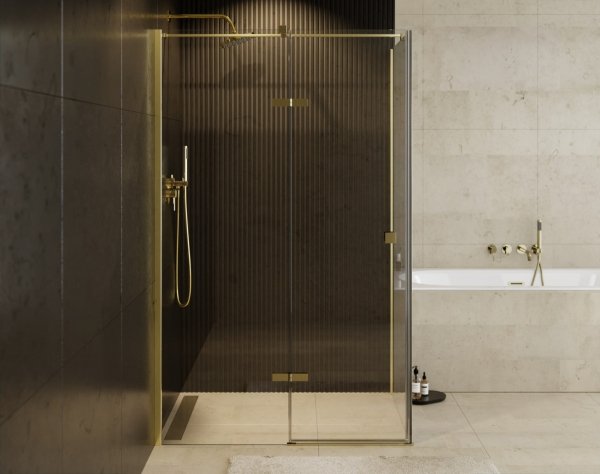 Besco Pixa Gold kabina prostokątna 120x90 Lewa PPL129195G