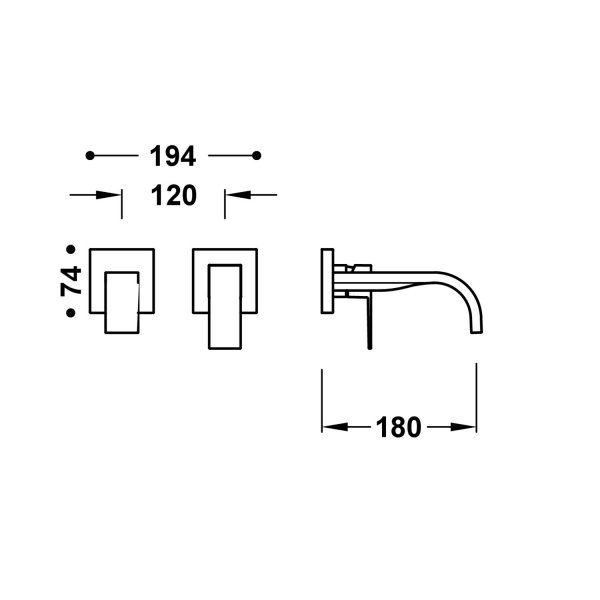 Tres CUADRO ELEMENT NAŚCIENNY DO PODTYNKOWEGO KORPUSU BATERII UMYWALKOWEJ-00630021