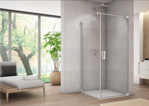 Ronal Sanswiss ścianka boczna 30-90x0-200 cm, szkło przezroczyste, profile WHITE LINE biały mat CAT1SM10907