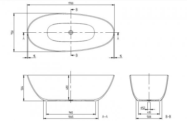 Villeroy &amp; Boch Antao Wanna wolnostojąca 170x75 cm biała Wiess Alpin UBQ170TAO7V01