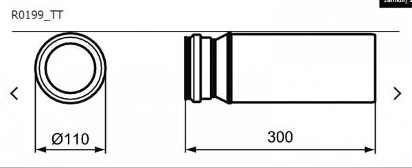 Ideal Standard rura odpływowa pozioma R019967