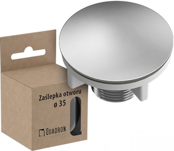 Quadron Zaślepka do otworu pod baterię/dozownik STAL SZCZOTKOWANA O 44 mm M4439BS