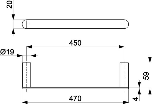 KFA wieszak na ręcznik 45cm złoto szczotkowane 86402631/24H