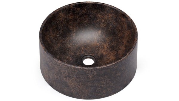 S.V.I.S. Design UMYWALKA 40 CM COLUMBA BASIC - DARK STONE NIEBIESKI, OCHRA I CZARNY, LAKIER MATOWY