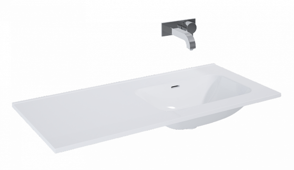 Elita UMYWALKA SKAPPA 100 BEZ OTWORU PRAWA (60+40) CERAMICZNA WHITE 146035/	RE041002068060