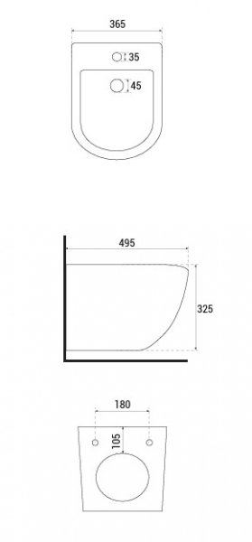Besco Bidet Aspen White BASB