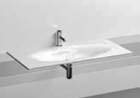 Kerasan 547030 SHAPE umywalka 102X52 INCASSO MF biały mat