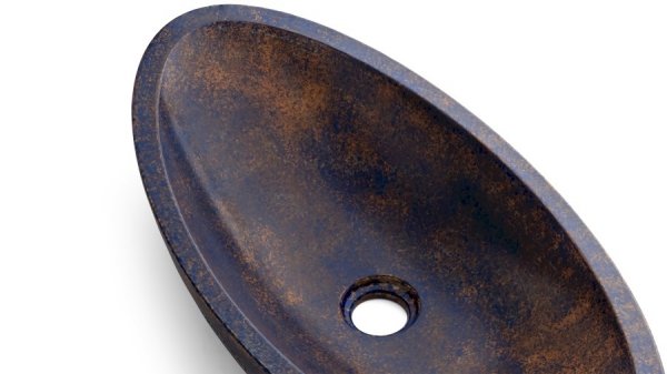  S.V.I.S.Design  UMYWALKA 60 CM ORION BASIC - GRANITE, NIEBIESKI I OCHRA, LAKIER PÓŁMATOWY