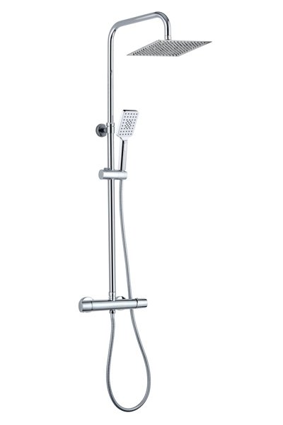 AQG System prysznicowy Nite Chrom , Deszczownica Atlas 25 x 25 21NIC25TUA02