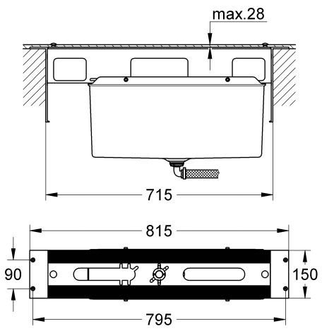 Grohe Element montażowo-odwodnieniowy do baterii wannowych 29037000