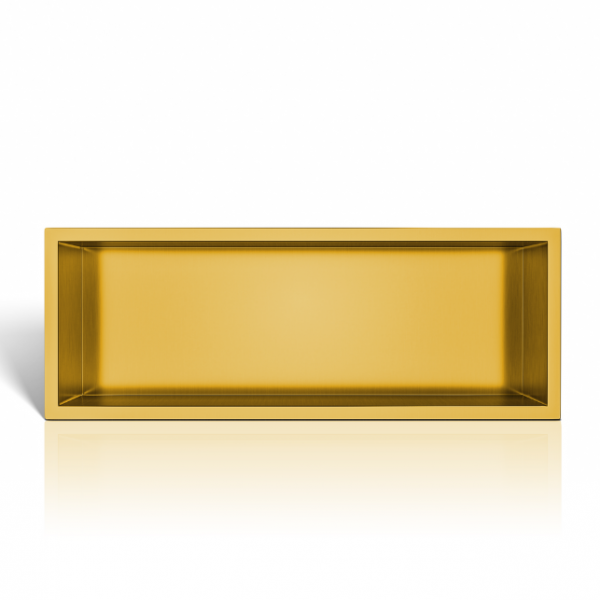 Balneo WALL-BOX ONE Gold Półka wnękowa ze stali nierdzewnej złota 60x20x10 cm B0101030310-3