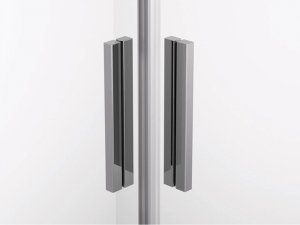 Ronal wejście narożne lewe z drzwiami rozsuwanymi, kabina asymetryczna 80x200 cm, szkło przezroczyste, profile biały TLSG0800407